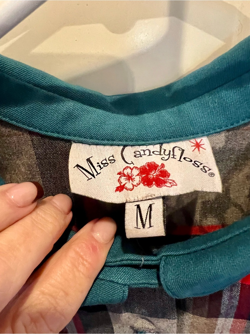 Miss Candyfloss Teal Collar Women’s Dress - Mid Size M